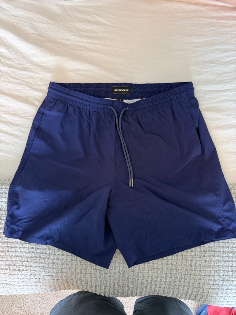 sundays Navy Blue Swim Shorts with Drawstring
